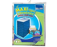 Coprilavatrice con carica dall'alto, coprilavatrice caricamento dall'alto, telo proteggi lavatrice, coprilavatrice universale con cerniera in resistente PVC, impermeabile, colore blu, art.282