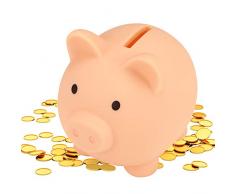 Salvadanaio Adorabile Con Coperchio Rotante Inferiore Salvadanaio Maiale Di Grande Capacità Buon Regalo Per Banche Di Deposito Di Denaro Per Bambini (Pinck-S) (S, rosa)