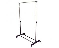 JVL - Appendiabiti regolabile con rotelline, dimensioni 43 x 88 x 107-170 cm