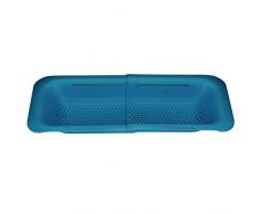 Cestello di Scarico, Cestello a Fondo Cavo con Design a Fondo Cavo, Apertura Uniforme, Materiale ABS per Cucina per Picnic (Blu)