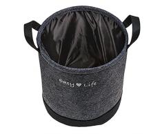 OOTB di Feltro Cesto della Biancheria, Easy Life, Grigio, 37.5Â x 37.5Â x 10Â cm