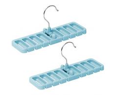 IWILCS 2 PCS Porta-Cravatte Premium, Porta-Cravatte in plastica, Porta-Cintura Sciarpe Portapacchi Organizer, Porta-Cravatte per Gancio Appendiabiti - Adatto per Sciarpa e Cintura