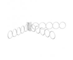 InterDesign Tru-Grasp Portasciarpe Oscillante, 15 Anelli, Metallo, Bianco, 31x3x6.5 cm