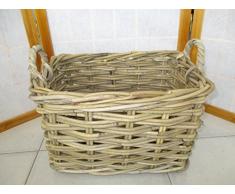 CESTO BICICLETTA VIMINI GIUNCO KUBO CM 45X35X25/38 H