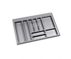 Emuca - Portaposate Regolabile per cassetto, Vassoio da Posate cassetto modulo di Larghezza 80cm