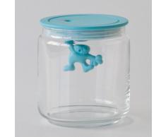Alessi AMDR04 AZ Gianni a Little Man Holding On Tight Barattolo Ermetico in Vetro con Coperchio in Resina Termoplastica, Azzurro