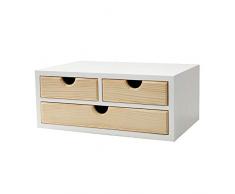 Zago Porta File Computer da scrivania in Legno massello di Noce Rack Porta Desktop in Legno Cassetto Portaoggetti Rack Multiuso Portariviste in Rete (Colore : Larch 06)