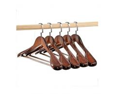 ARTREP Appendini giornalieri 5 Pack Appendiabiti in legno massiccio durevole Appendini per vestiti Vintage Appendiabiti in legno antiscivolo Appendiabiti Decorare