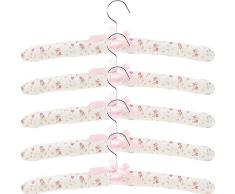 Sewroro 5 Pz Grucce Imbottite In Raso Fiore Spugna Imbottita Grucce Appendiabiti In Seta Vestito Appendiabiti Per Maglioni Abiti Cappotti 2