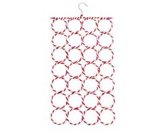 Zedtom, organiser per guardaroba, gruccia portacravatte, portasciarpe, con 28 buchi, per asciugamani, foulard, cinture, sciarpe, cravatte