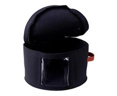 arbitra Organizer per Cappelli in Feltro, Scatola portaoggetti Rotonda per Cappelli, contenitori per Animali in Peluche, cappelliera da Viaggio Portatile per Donne e Uomini, Grigio Nero