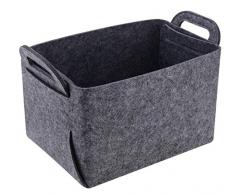 YameiS Cesto portaoggetti in feltro per biancheria e articoli vari, stile minimalista, installazione semplice, ampio volume di stoccaggio, in grado di sopportare circa 25 kg