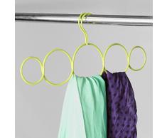 InterDesign 09000EU Classico Portasciarpe, 5 Anelli, Lime