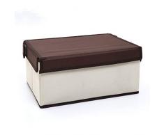 Cqiutian Armadio Pieghevole Grande Scatola di Tessuto Multi-Strato di archiviazione Vestiti Guardaroba Guardaroba Finitura, Grigio, 60cm * 40cm * 30cm