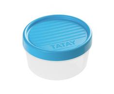 TatayÂ - Scatola portaoggetti con Chiusura a Vite Rotonda, in plastica, 0,5Â Litri, 12Â x 12Â x 7Â cm, Plastica, Blu, 0.5L