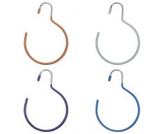 Wonnell Appendi Sciarpe, Porta Sciarpe di Grandi Dimensioni con 4 Supporti, Portasciarpe in Metallo per Cravatte, Cinture e Altro,Ideale Gruccia da Armadio per Sciarpe, Foulard e Cinture