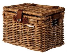 Basil Denton - Cestino anteriore per bicicletta, in rattan, Marrone (Marrone naturale), L