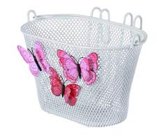 Basil Jasmin, Cestino per Bicicletta Unisex Bambini, Bianco, 28 cm x 20 cm x 19 cm