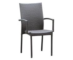 Poltrona Polirattan Mafalda Marrone S/cusc.