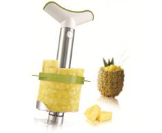 Vacu Vin 48723 2-in-1 Pela ananas, snocciolatore e affettatrice, acciaio inossidabile