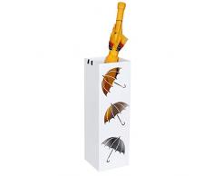 Songmics Portaombrelli 49cm Porta Ombrelli in ferro quadro Bianco LUC26W