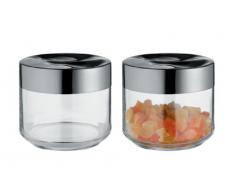 Alessi LC07 Julieta Barattolo Ermetico in Vetro con Coperchio in Acciaio Inossidabile 18/10 Lucido