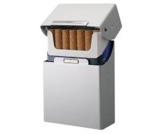 LK Trend & Style Scatola Porta Sigarette Metallo Alluminio Zigarettentui Pacchetto di Sigarette Scatola per Sigarette - Colori Multipli Selezionabile - Argento