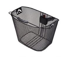 Filmer 46338 - Cestello anteriore bici con manico adattatore per manubrio, nero