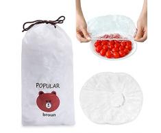 Sacchetti conservazione freschi, Sacchetti Plastica Elastici, Conservazione Alimenti, Alimenti Mantieniti Fresco Sacchetti, Sacchetti Elastici Alimenti, Sacchetti salvafreschezza(100pcs)