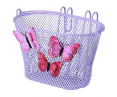 Basil Jasmin, Cestino per Bicicletta Unisex Bambini, Viola, 28 cm x 20 cm x 19 cm
