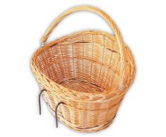 Wilpo Cestino della bicicletta Cesta da spesa Cesta da acquisti 41x34x42 Di salice Ceste per auto Cesta da raccolto Canestro Cesta di vimini