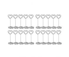 JZK 20 Cuore segnaposto mollette porta memo foto clip segnatavolo per bomboniera matrimonio nascita battesimo compleanno Natale comunione