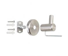 ETSAMOR 2 Pezzi Ganci Bagno per Accappatoi Ganci Appendiabiti da Parete Portasciugamani in Acciaio Inox Fissaggio a Muro per Bagno Accappatoio Asciugamano Cappello con Viti Tasselli