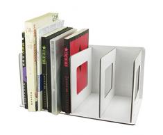 Bxt staccabile desktop Storage box in legno mensola portaoggetti fai da te per ufficio Storage portariviste porta CD da scrivania gancio rack White Maple