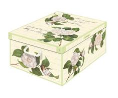 Scatola in cartone per armadio, con coperchio, per cambio stagione, sistemazione, regalo, abiti CAMELIE 49x40xh24 cm