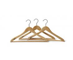 Perfetto PiÃ¹ Grucce in Legno, Confezione 2, Ceramica, Naturale, 3 Pezzi