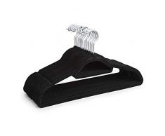 20 grucce antiscivolo in velluto nero con Cintura porta-sciarpe/foulard, colore: ultra slim