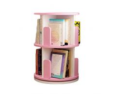 ZXH Portariviste in Legno Massello di Rotazione di 360 Gradi Libreria per Bambini Libreria Cremagliera della Famiglia Materna Studente Atterraggio Piccola Libreria - Colore Multipla