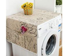 VOSAREA Coprilavatrice Copertura Frigorifero Universale con portaoggetti da Appendere 55x130cm (Lettera)