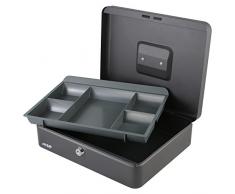 HMF 10130-02 Cassetta Portavalori con Vassoio Portamonete 30 x 24 x 9 cm , nero