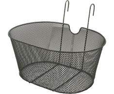 RMS Cestino bici ovale con ganci, nero Oval bike basket with hooks, black