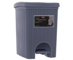 Home 3861216 Elegance Rattan Pattumiera, 20 lt, Blu