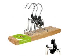 logei 10 grucce in legno per pantaloni (25 cm lang)