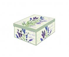 KANGURU Scatola per la sistemazione in cartone, per armadio, regalo, vestiti, oggetti, LAVANDA PROFUMATA 42 x 32 x 17,5 cm