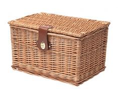 Cestino Vimini, Valigetta Unisex-Adulto, Marrone, M