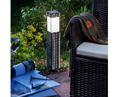 Esotec lampada solare in rattan, altezza 50 cm, colore della luce: bianco caldo 102073