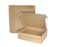 C4 A4 Scatole di spedizione in cartone ondulato, 320x222x46mm grandi scatole postali per la spedizione, scatole di imballaggio marrone per affari, stoccaggio o regalo (10 pezzi)