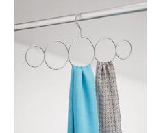 InterDesign 06726EU Classico Portasciarpe, 5 Anelli, Argento