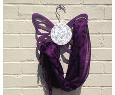 Porta-sciarpe/foulard, colore: viola-Sciarpa 106-161, gancio)