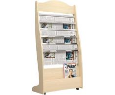 ATAAY Portariviste Grande 43 in Legno Massello, Portariviste per Espositori, Porta Brochure per Riviste, Libri, Giornali, Tablet